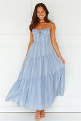 Secret Oasis Maxi Dress Blue
