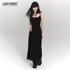 Black Suspender Mini Dress for Women – Gothic-Inspired Sleeveless Dress