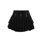 Women’s Black A-Line Mini Skirt – Chic High-Waisted Short Skirt for Everyday Style
