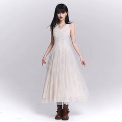 Women’s Strappy Maxi Dress – Lightweight Chiffon A-Line Dress