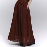 Red A-Line Midi Skirt for Women – Lightweight Summer Skirt