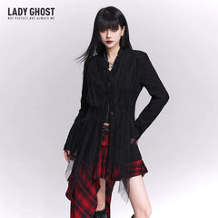Women’s Black Tailored Blazer – Waist-Cinching Slim Fit Jacket
