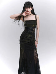 Women’s Sleeveless A-Line Midi Dress – Elegant Lightweight Summer Sundress