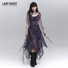 Purple Sleeveless A-Line Midi Dress for Women – Lightweight Summer Sundress