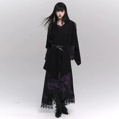 Purple A-Line Maxi Dress for Women – Gothic-Inspired Summer Dress