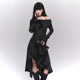 Women’s One-Shoulder Asymmetrical Midi Dress – Elegant Style for Events