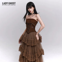 Women’s Strapless Corset Top – Boned Tube Top, Slim Fit Bustier