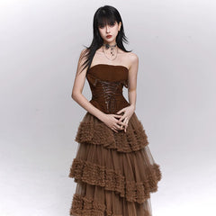 Women’s Strapless Corset Top – Boned Tube Top, Slim Fit Bustier