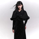 Women’s Wool Blend Cloak Coat – Shawl Collar Winter Cape Coat