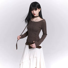 Women’s White Slim Fit Top – Lightweight Base Layer Shirt