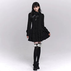 Women’s Black Mini Dress – Slim Fit A-Line Short Dress