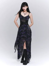 Women’s Irregular Hem Suspender Midi Dress – Lightweight A-Line for Summer