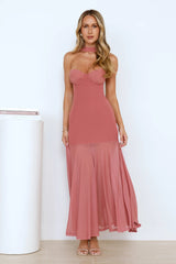 Serene Sway Strapless Maxi Dress Rose