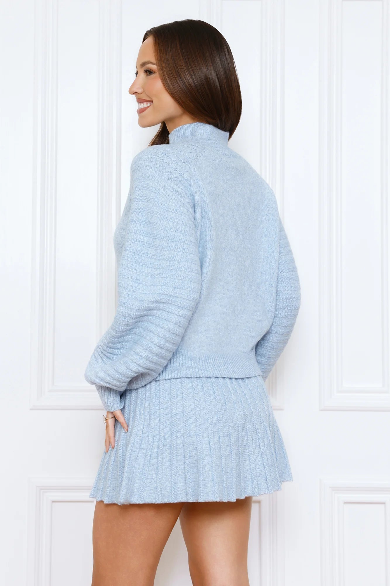 Seasonal Style Knit Sweater Sky