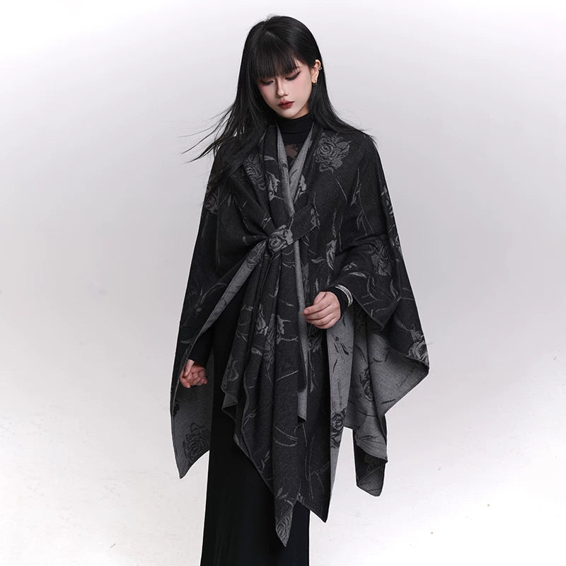 Women’s Shawl Scarf – Cloak Style Cape Wrap for Fall Winter