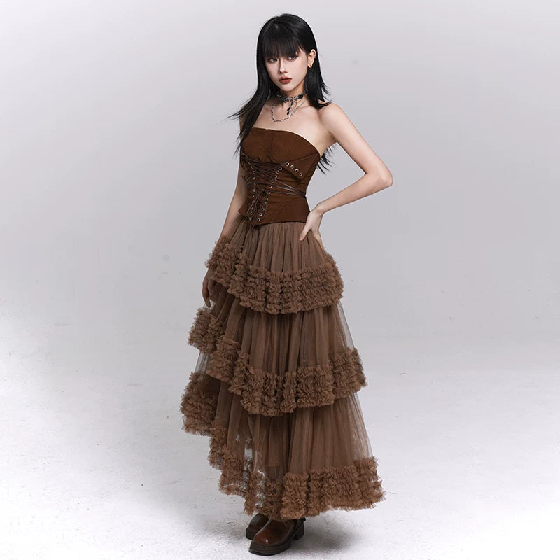 Women’s Strapless Corset Top – Boned Tube Top, Slim Fit Bustier
