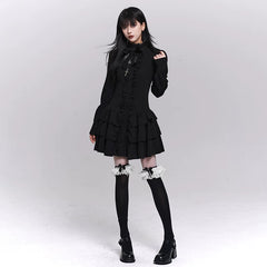 Women’s Black Mini Dress – Slim Fit A-Line Short Dress