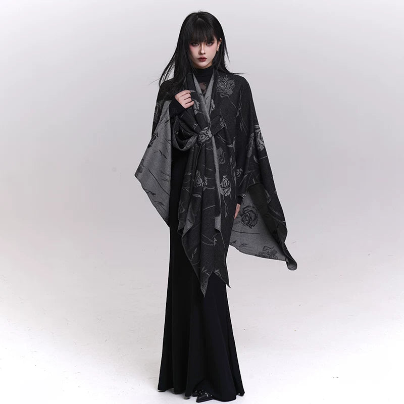 Women’s Shawl Scarf – Cloak Style Cape Wrap for Fall Winter