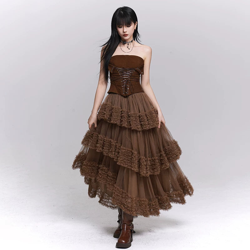 Women’s Strapless Corset Top – Boned Tube Top, Slim Fit Bustier