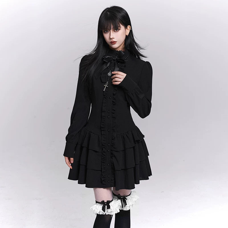 Women’s Black Mini Dress – Slim Fit A-Line Short Dress