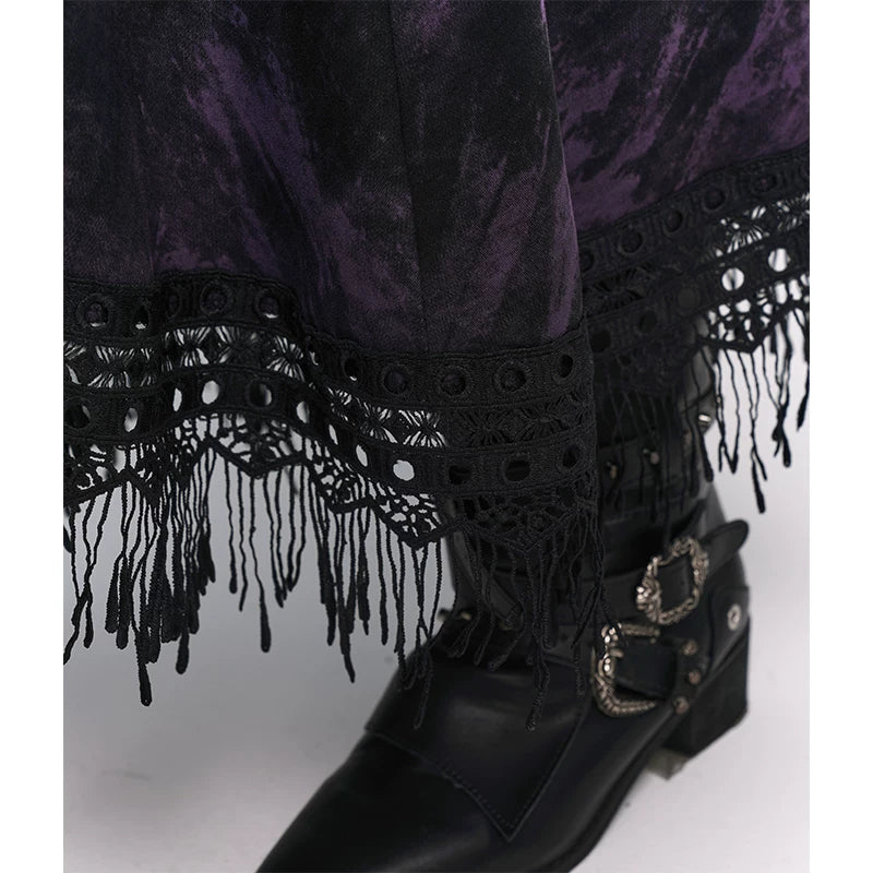 Purple A-Line Maxi Dress for Women – Gothic-Inspired Summer Dress