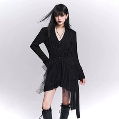 Women’s Black Tailored Blazer – Waist-Cinching Slim Fit Jacket