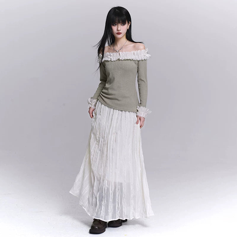 Women’s One-Shoulder Top – Asymmetrical Slim Fit Blouse