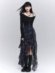 Women’s Irregular Hem Suspender Midi Dress – Lightweight A-Line for Summer