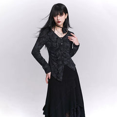 Women’s Black Long Sleeve Top – Lightweight Elegant for Fall