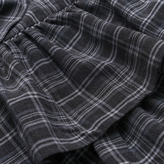 Women’s Plaid Tiered Maxi Skirt – High-Waisted A-Line Skirt for Spring