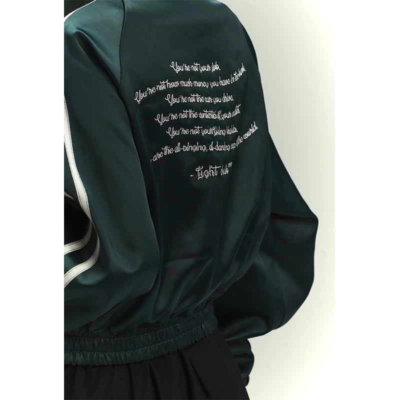 Women’s Cropped Varsity Jacket – Lightweight Baseball Jacket for Spring and Fall