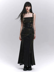 Women’s Sleeveless A-Line Midi Dress – Elegant Lightweight Summer Sundress