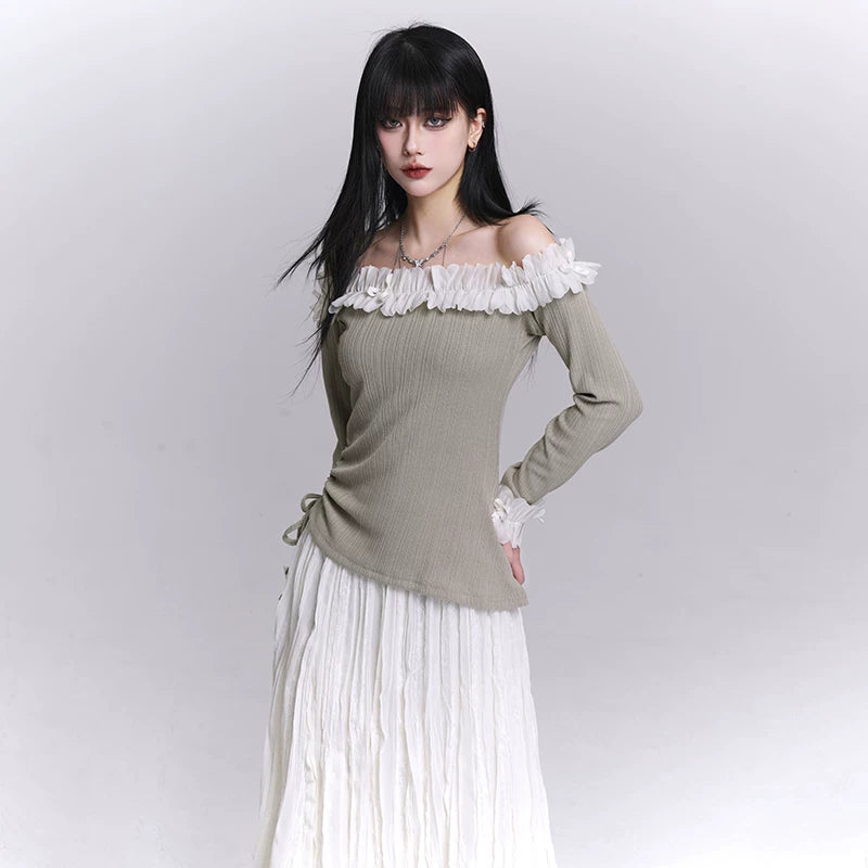Women’s One-Shoulder Top – Asymmetrical Slim Fit Blouse