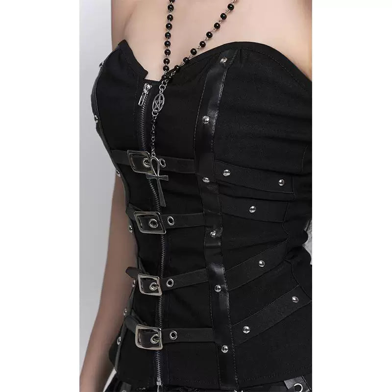 Black Tube Top for Women – Cropped Fitted Strapless Top