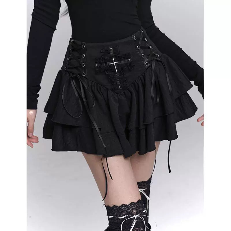 Women’s Black A-Line Mini Skirt – Chic High-Waisted Short Skirt for Everyday Style