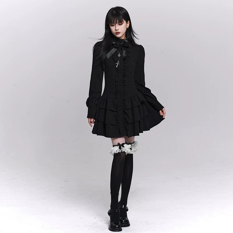 Women’s Black Mini Dress – Slim Fit A-Line Short Dress