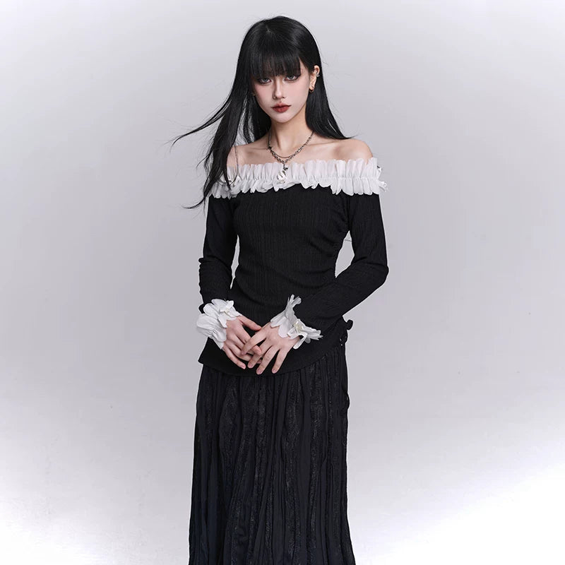Women’s One-Shoulder Top – Asymmetrical Slim Fit Blouse