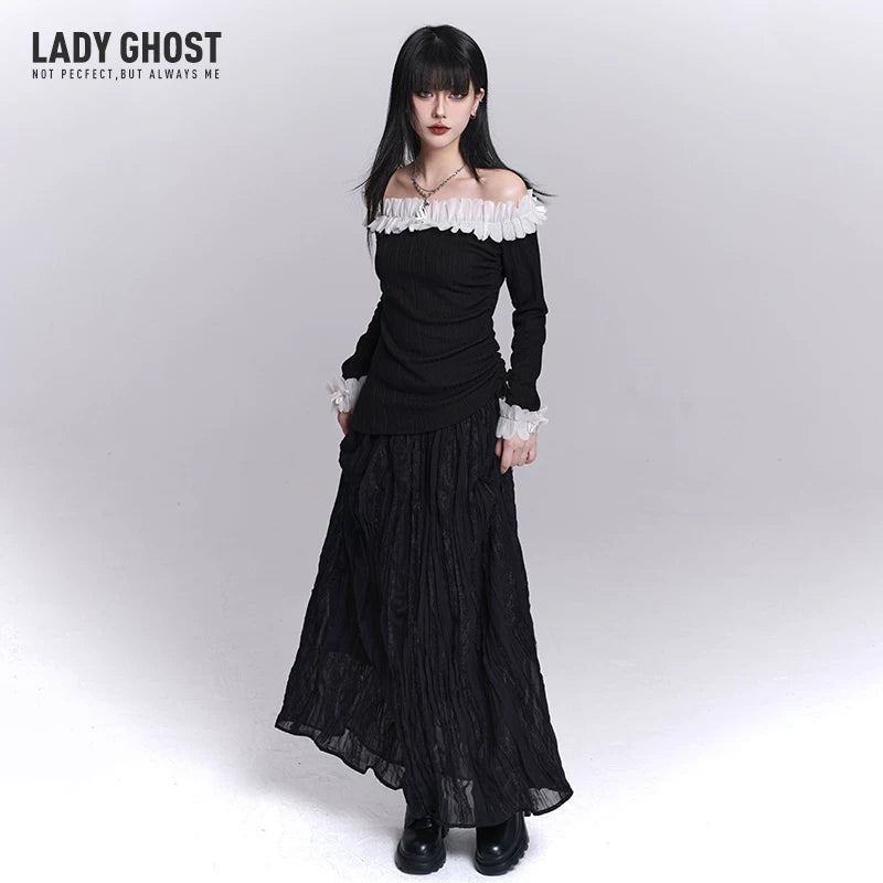 Women’s One-Shoulder Top – Asymmetrical Slim Fit Blouse