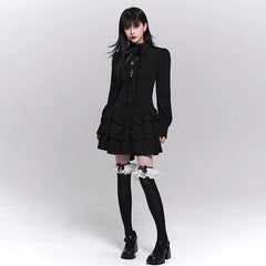 Women’s Black Mini Dress – Slim Fit A-Line Short Dress
