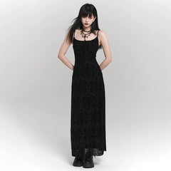 Black Suspender Mini Dress for Women – Gothic-Inspired Sleeveless Dress