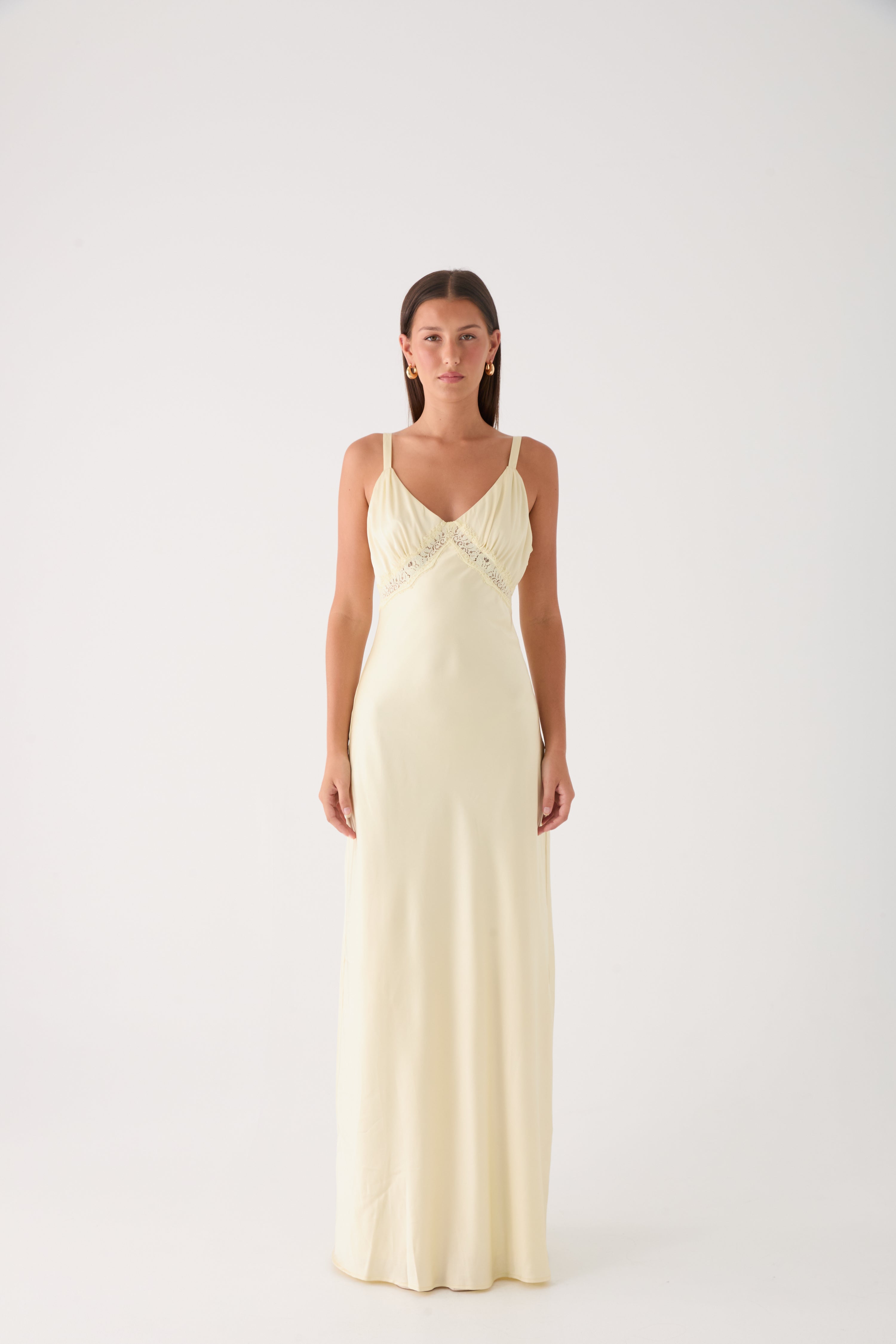 Tove Lace Maxi Dress - Yellow